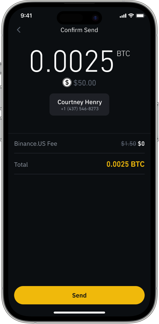 Binance Pay on Binance.US app