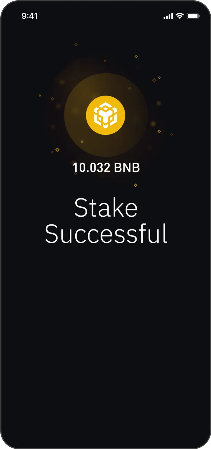 Crypto staking on Binance.US app