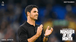 Arteta up for September's Manager of the Month