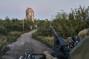 A Ukrainian soldier in his position in Avdiivka, Donetsk region, Ukraine, on Aug. 18, 2023