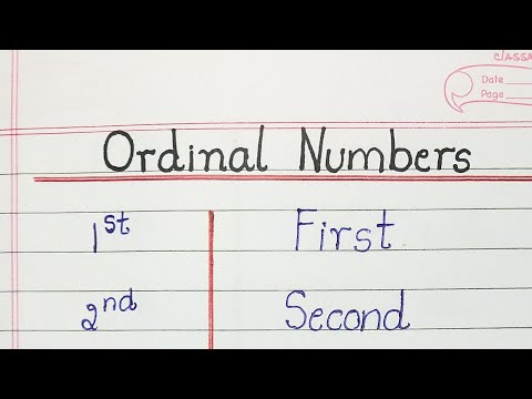 Ordinal Numbers