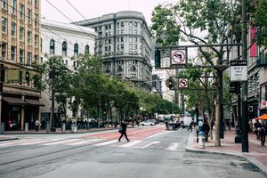 Person Crossing The Street, San Francisco, CA, United States