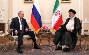 Vladimir Putin meeting with President of Iran Sayyid Ebrahim Raisi