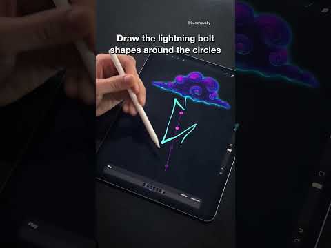 Lightning bolt animation in Procreate 🤯 #procreate