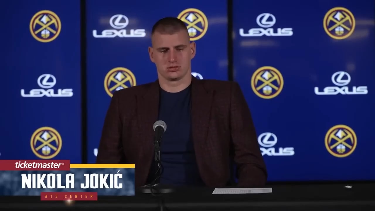 article-image: Nuggets Postgame Availability: Nikola Jokić 11/08/2023)