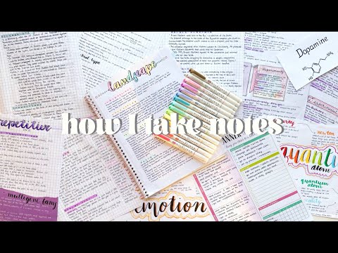 How to take aesthetic notes for ✨lazy students✨ *note-taking + study tips*