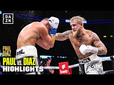 JAKE PAUL VS NATE DIAZ Fight Highlights