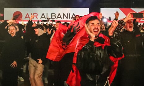 Albania fans celebrate Euro 2024 qualification