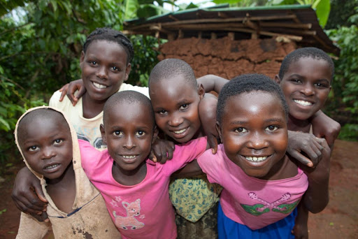 A group of smiling children