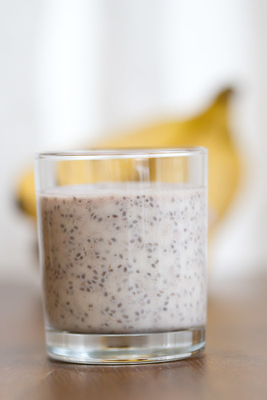 Banana and chia coconut pudding. Banaani-kookosepuding chia-seemnetega.