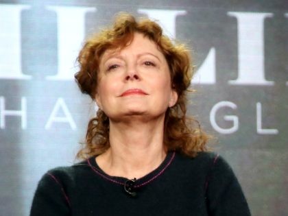 PASADENA, CA - JANUARY 14: Actress Susan Sarandon speaks onstage during the 'Killing Richard Glossip' panel of the Investigation Discovery portion of the 2017 Winter Television Critics Association Press Tour at the Langham Hotel on January 14, 2017 in Pasadena, California. (Photo by Frederick M. Brown/Getty Images)