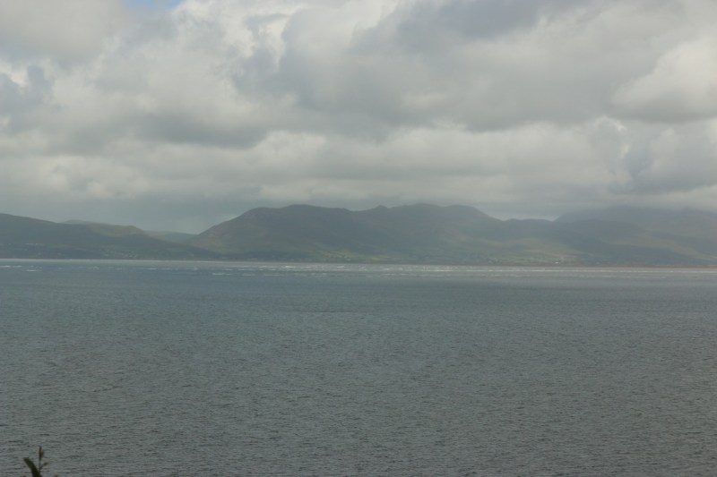 A view across the sea on a hill