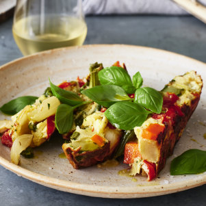 Adam Liaw’s vegetable frittata.