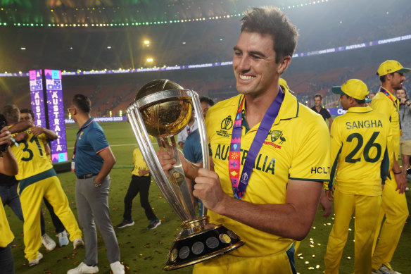 Up for grabs: World Cup winning captain Pat Cummins is ready to return to India, this time to take part in the Indian Premier League.