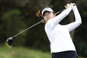 Schoolgirl Rachel Lee during the first round of the Australian Open.