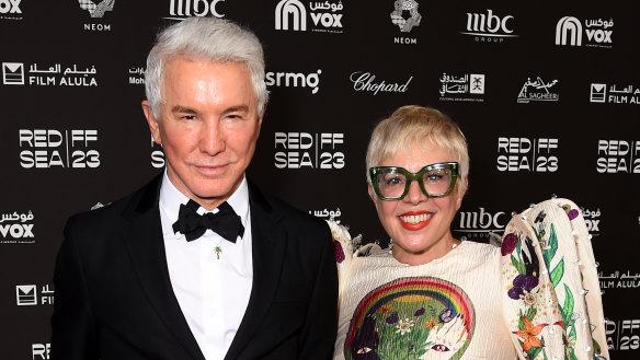 Baz Luhrmann and Catherine Martin at the opening of the Red Sea International Film Festival in Saudi Arabia on November 30.