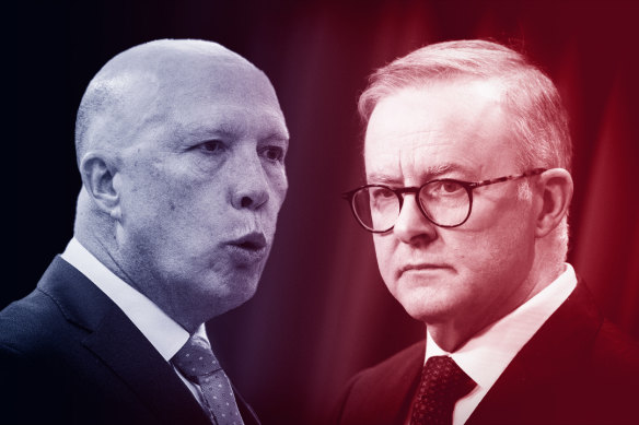 Anthony Albanese is well in front of Peter Dutton as preferred prime minister.