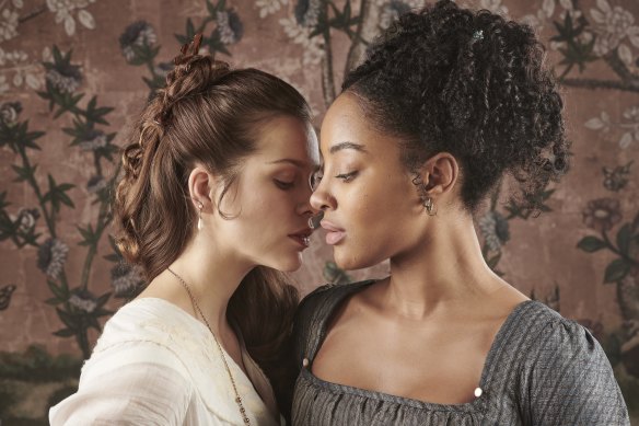 Marguerite (Sophie Cookson) and Frannie (Karla-Simone Spence) in The Confessions of Frannie Langton.