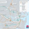 A map of the right priority precincts for transit-oriented development around Metro and heavy rail stations, including the Metro West line.