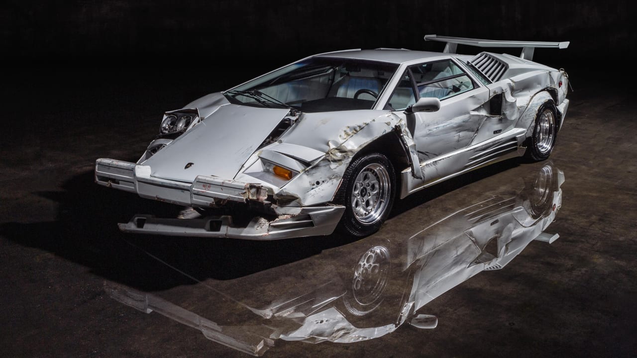 Crashed Lamborghini Countach from ‘The Wolf of Wall Street’ sells for $2 million