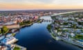 An aerial view of Limerick city centre, Limerick, Ireland.<br>An aerial view of Limerick city centre, Ireland.