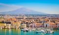 Cityscape and harbor of Catania, Sicily, Italy<br>KDB0CG Cityscape and harbor of Catania, Sicily, Italy