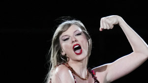 Taylor Swift on stage in Argentina in November.