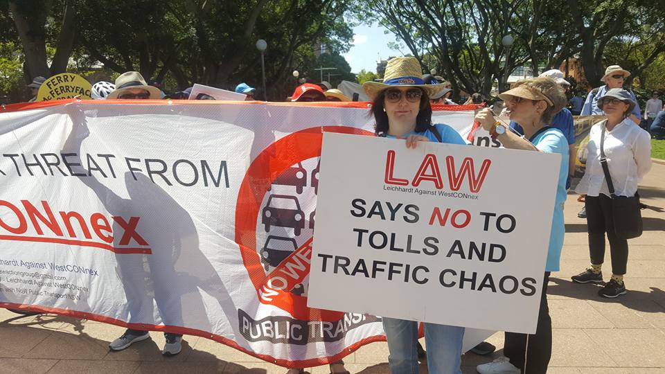 Catherine Gemmell at Leichhardt Against WestConnex protest