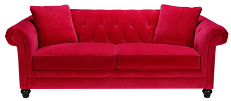 image of a red couch