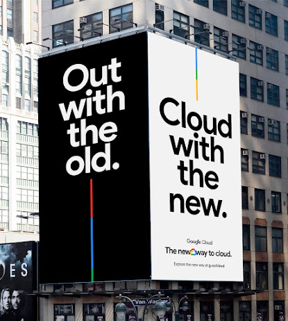 Out with old. Cloud with new. Billboard