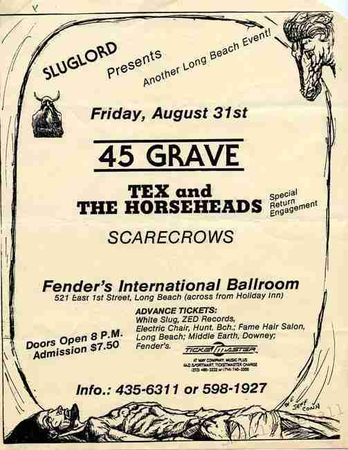 45 Grave at Fender's International Ballroom in Long Beach CA on August 31, 1984