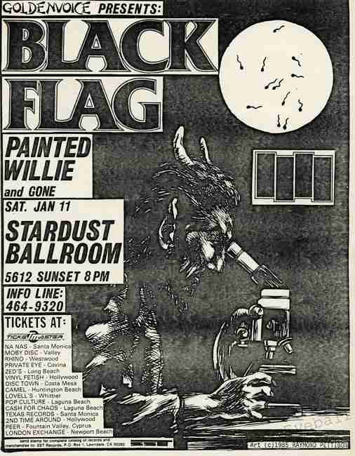 Black Flag at the Stardust Ballroom on Sat. January 11, 1986