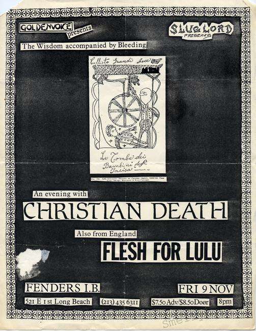 Christian Death and Flesh for Lulu at Fender's Ballroom on November 9, 1984