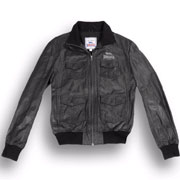 LONSDALE Leather Jacket HIKE Black 110047 - Lonsdale London