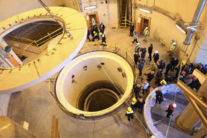 FILE - In this photo released by the Atomic Energy Organization of Iran, technicians work at the Arak heavy water reactor's secondary circuit, as officials and media visit the site, near Arak, 150 miles (250 kilometers) southwest of the capital Tehran, Iran, Dec. 23, 2019. Iranian officials now speak openly about something long denied by Tehran as it enriches uranium at its closest-ever levels to weapons-grade material: Iran is ready to build an atomic weapon at will. This could be put to the test Thursday, Aug. 4, 2022, as Iran, the U.S. and the European Union prepare for a snap summit that appears to be a last-ditch effort in Vienna to revive Tehran’s tattered nuclear deal.