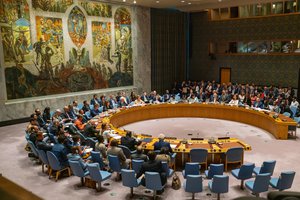 File - U.S. Secretary of State Mike Pompeo participates in a UN Security Council Session on Middle East Peace and Security, in New York City, New York, August 20, 2019.