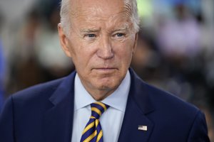 Joe Biden speaks during a visit to FEMA headquarters, Thursday, Aug. 31, 2023, in Washington