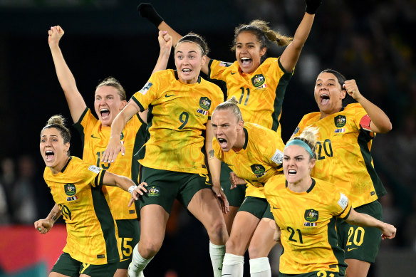 The moment the Matildas won their FIFA Women’s World Cup quarter final against France in a penalty shoot out.