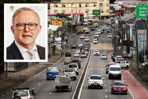 Prime Minister Anthony Albanese has called for higher density housing along Sydney’s maligned Parramatta Road