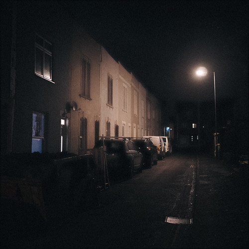 Hebron Road, murky night