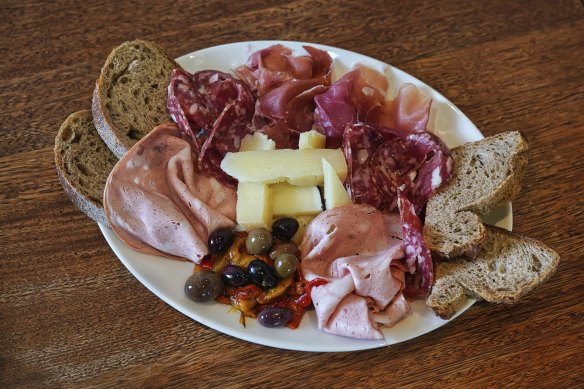 The antipasto for two at Pausa Pranzo in Preston.