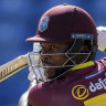 Kyle Mayers in action for the West Indies in a T20 international.