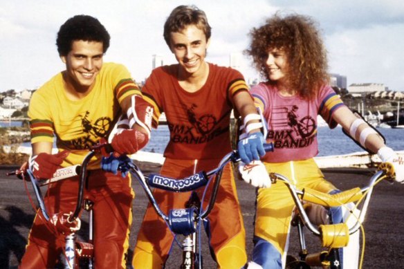 Angelo D’Angelo as PJ, James Lugton as Goose and Nicole Kidman as Judy in BMX Bandits.