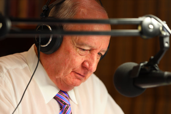 Broadcaster Alan Jones during his time at 2GB.