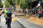 A major water leak in Brisbane’s CBD has inundated streets with gushing water.