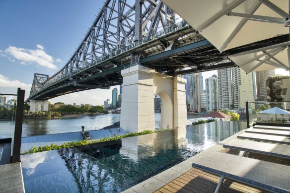 Crystalbrook Vincent’s rooftop pool, next to the Story Bridge, is hard to beat.