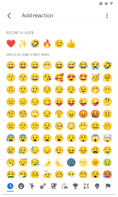 Image of emoji picking on Android phone showing the emojis available