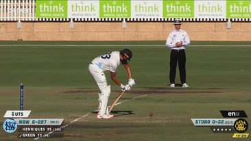 Shield batter hits ball twice