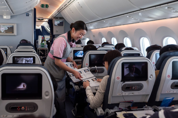 Passengers on board ANA are asked not to talk too loudly.