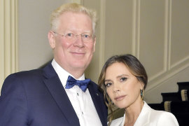 German Professor Augustinus Bader with Victoria Beckham in 2019, before the launch of their skincare collaboration.